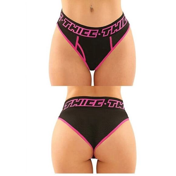 🦋B2G1🦋FANTASY LINGERIE-Vibes THICC 2 Pack Mesh Boyfriend Brief & Thong O/S QUEEN - Picture 1 of 4